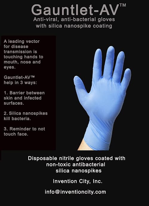 Gauntlet AV - antiviral, antibacterial glove Gauntlet AV - antiviral, antibacterial glove