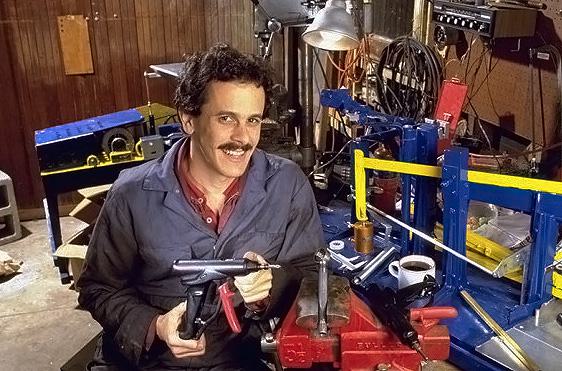 Joel Marks - inventor in garage