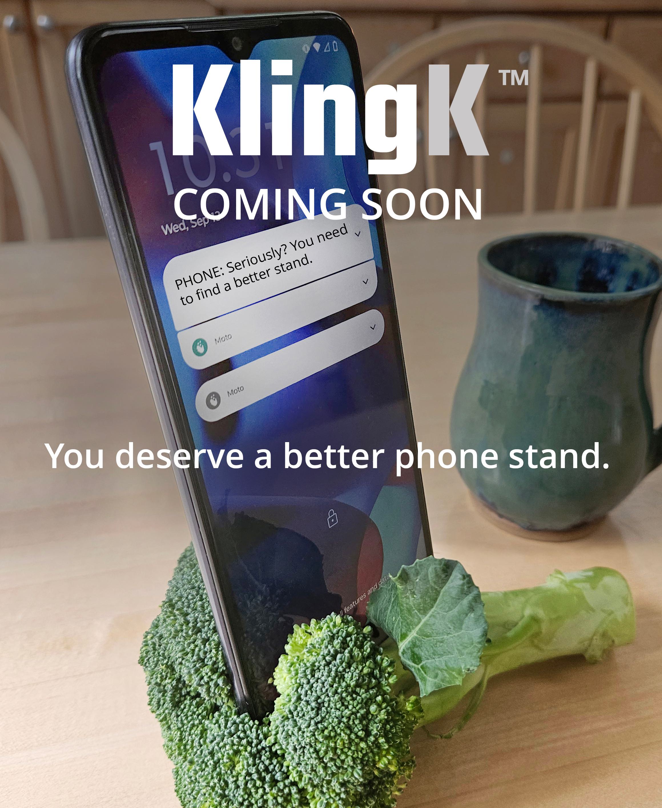 Broccoli phone stand