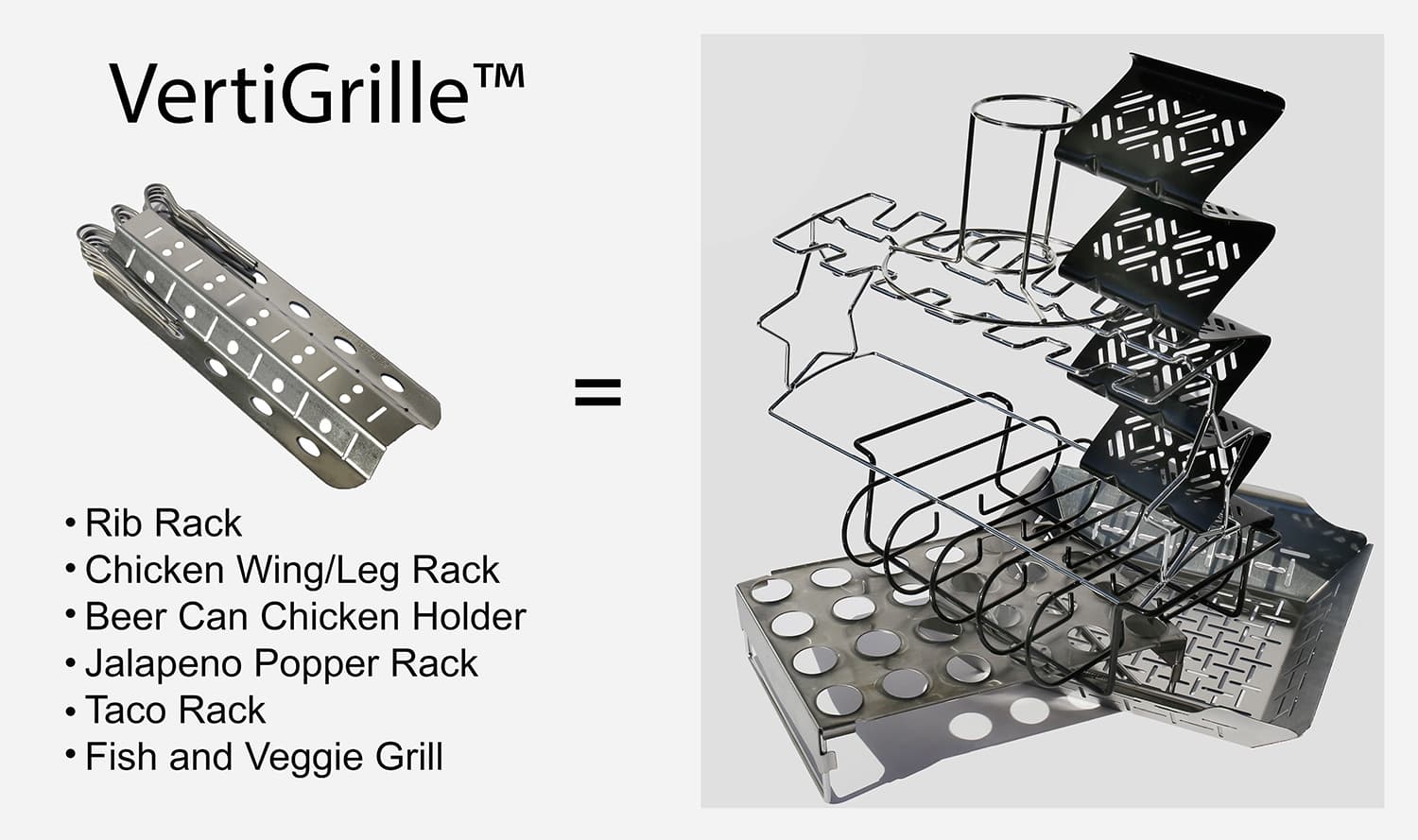 Vertigrille™ Universal Rib and Chicken Rack Vertigrille™ Universal Rib and Chicken Rack